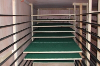In the drier. This step is important for the quality of the finished product, our drying at 40°maxi (low temperature) preserves the qualities of spirulina better than industrial drying (air dryer) at 200°.